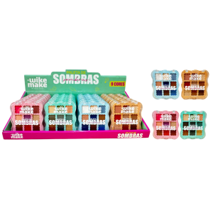 PALETA DE SOMBRAS 9 CORES WIKE MAKE CX 24 PÇS