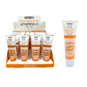 MASCARA FACIAL VITAMINA C PEEL OFF SAFIRA CX 16 PÇS