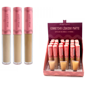 CORRETIVO MATTE TONS MÉDIOS MIA MAKE CX 24 PÇS
